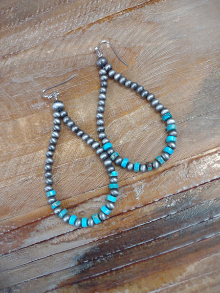 The Tuesday Dance Navajo Pearl Gemstone Turquoise Earrings