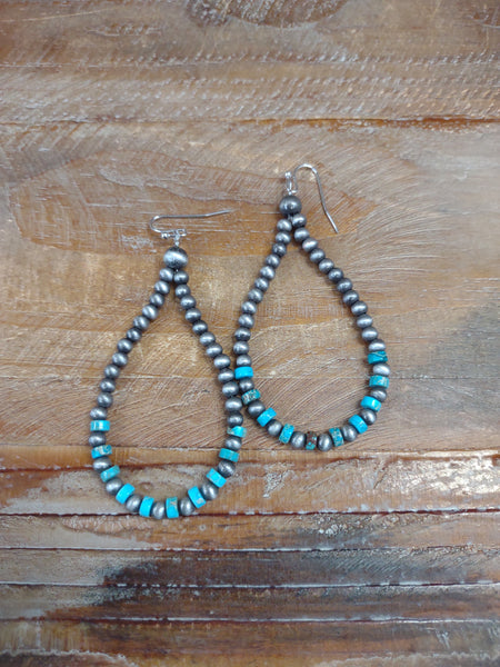 The Tuesday Dance Navajo Pearl Gemstone Turquoise Earrings