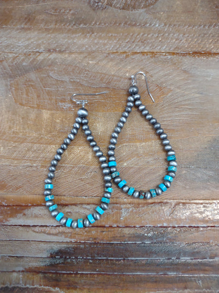 The Tuesday Dance Navajo Pearl Gemstone Turquoise Earrings