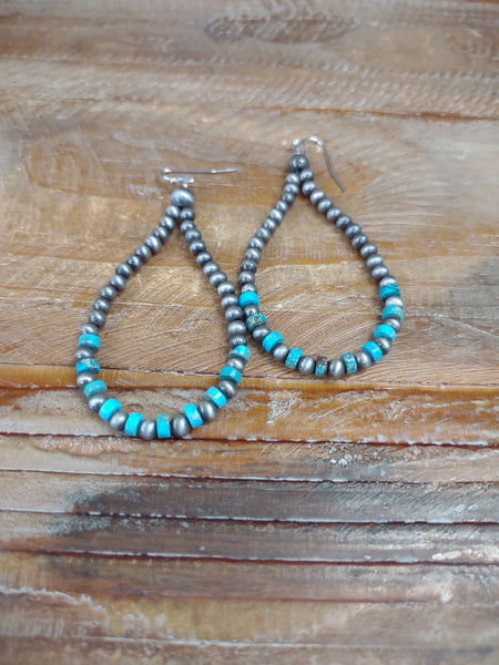 The Tuesday Dance Navajo Pearl Gemstone Turquoise Earrings