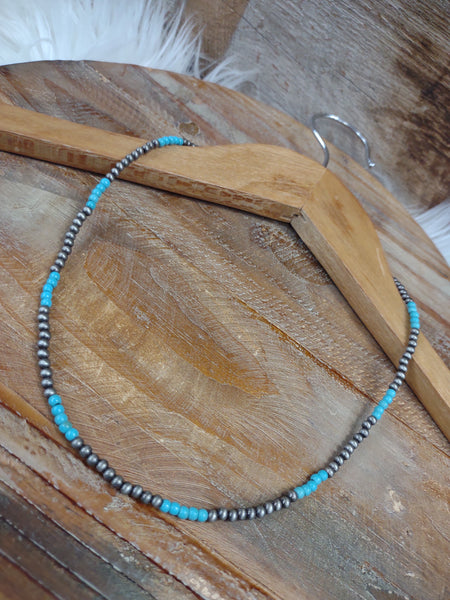 The Start Here Turquoise and Silver Necklace