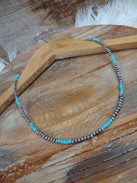 The Start Here Turquoise and Silver Necklace