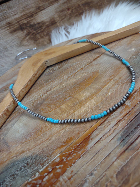 The Start Here Turquoise and Silver Necklace