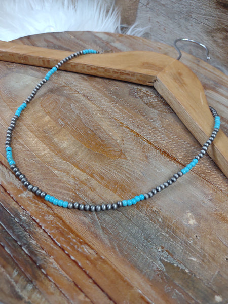 The Start Here Turquoise and Silver Necklace