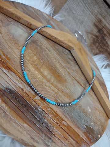 The Start Here Turquoise and Silver Necklace