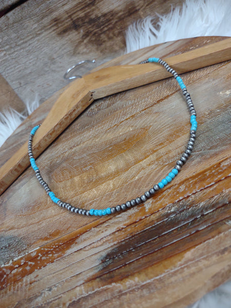 The Start Here Turquoise and Silver Necklace