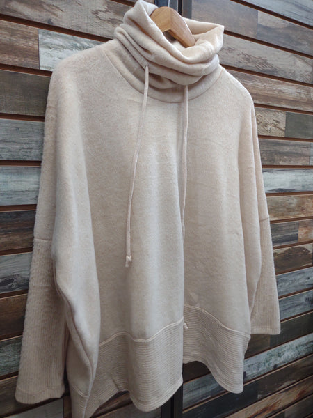 The Cowl Turtle Neck Oatmeal Sweater