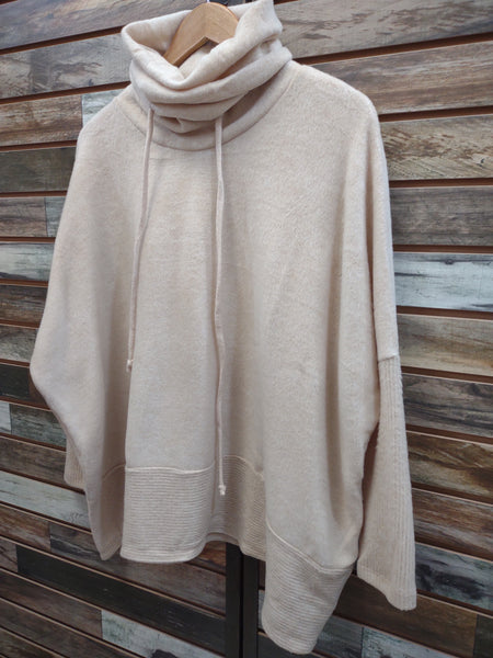 The Cowl Turtle Neck Oatmeal Sweater
