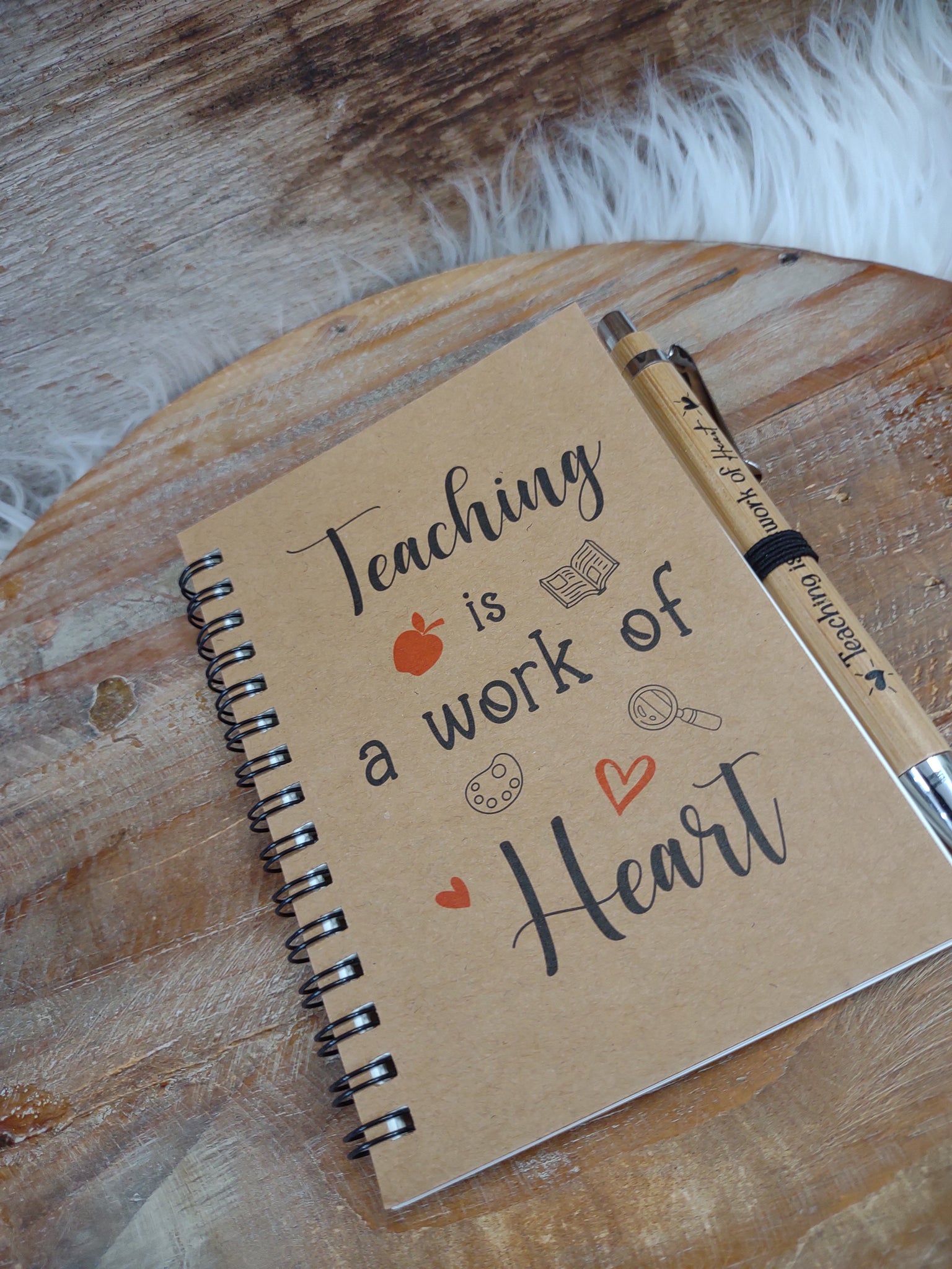 Teacher Appreciation Journal Gift Set-Teaching Is A Work Of Heart