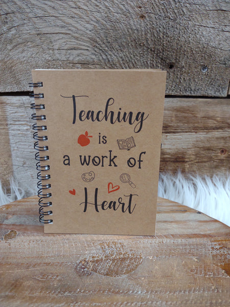 Teacher Appreciation Journal Gift Set-Teaching Is A Work Of Heart