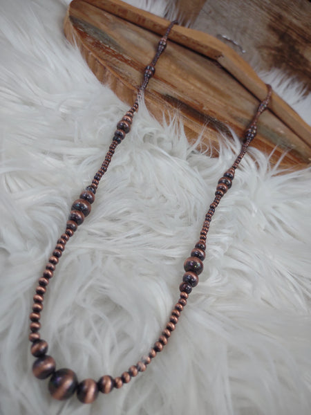 The Way Forward Navajo Pearl Copper Necklace