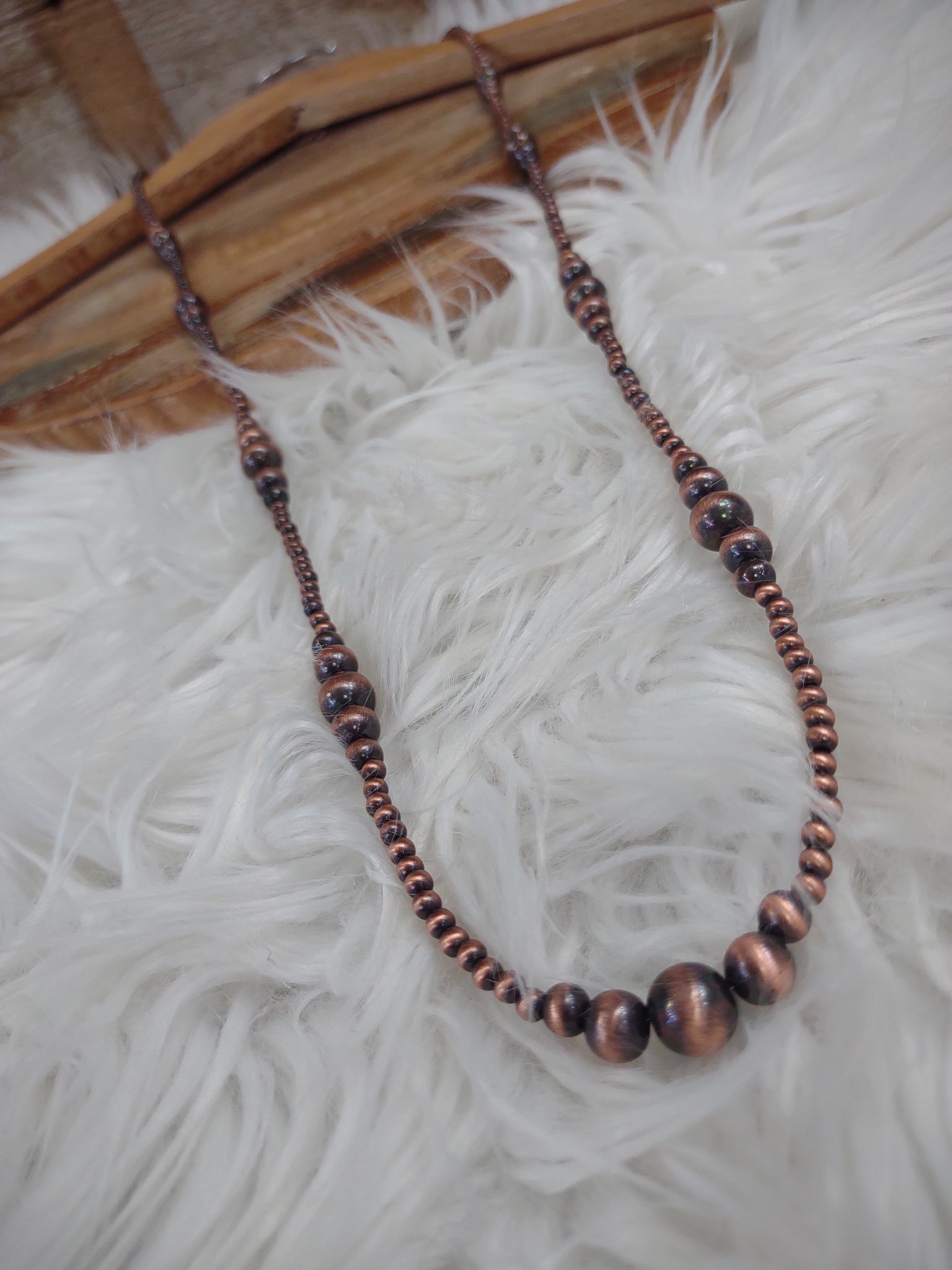 The Way Forward Navajo Pearl Copper Necklace