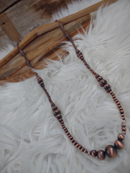 The Way Forward Navajo Pearl Copper Necklace