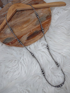 The Don't Give In Navajo Pearl Silver Necklace