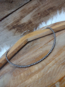 The Don't Give It Up Navajo Pearl Polished Silver Necklace