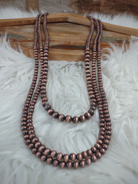 The Stop There Navajo Pearl Copper Necklace