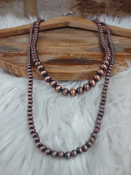 The Almost There Navajo Pearl Copper Necklace