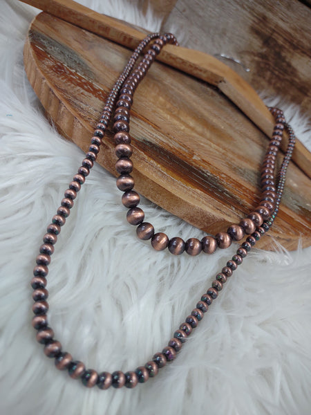 The Almost There Navajo Pearl Copper Necklace