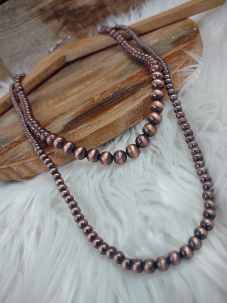 The Almost There Navajo Pearl Copper Necklace