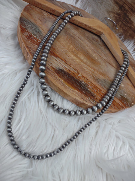 The Almost There Navajo Pearl Silver Necklace