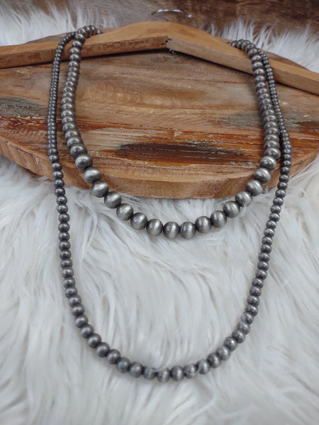 The Almost There Navajo Pearl Silver Necklace