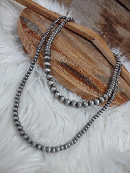 The Almost There Navajo Pearl Silver Necklace