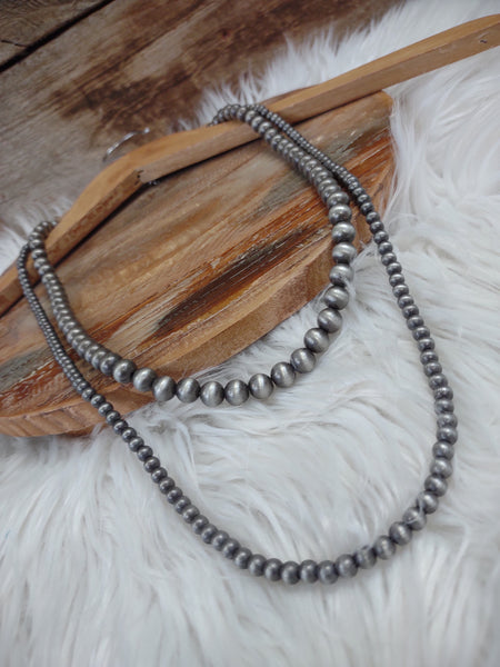 The Almost There Navajo Pearl Silver Necklace