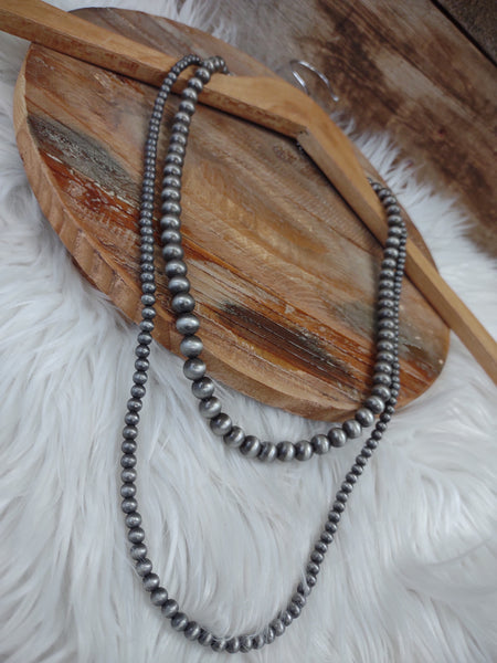 The Almost There Navajo Pearl Silver Necklace