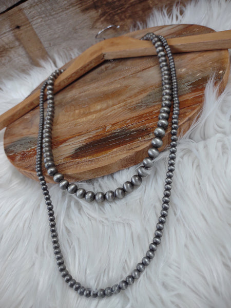 The Almost There Navajo Pearl Silver Necklace