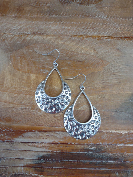 The Days There Hammered Silver Earrings