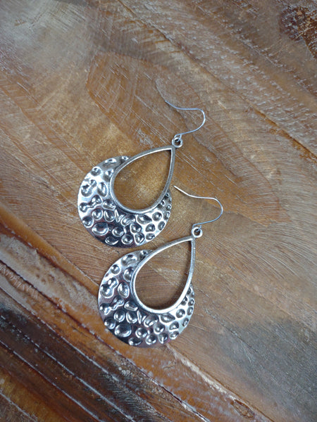 The Days There Hammered Silver Earrings