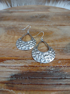 The Days There Hammered Silver Earrings