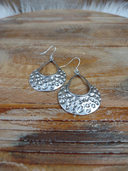 The Days There Hammered Silver Earrings