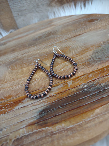 The Good Way Navajo Pearl Copper Earrings