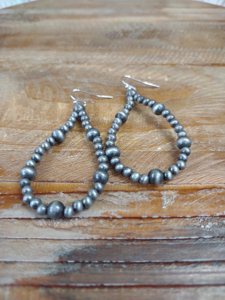 The Way To Navajo Pearl Silver Earrings