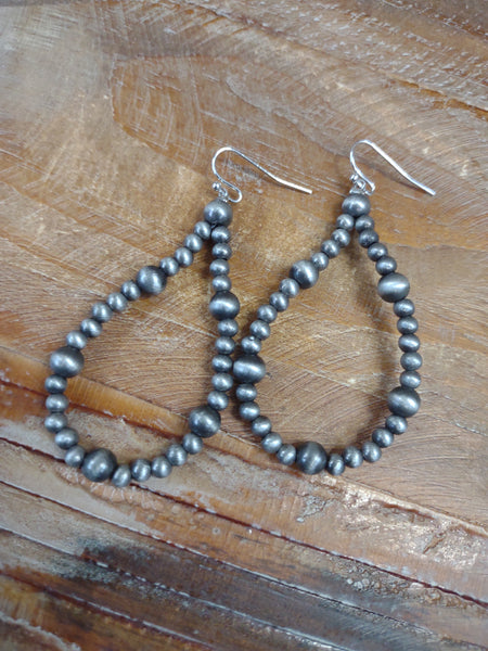 The Way To Navajo Pearl Silver Earrings