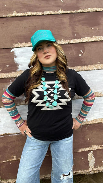 The Wyoming Nights Serape Mesh Top