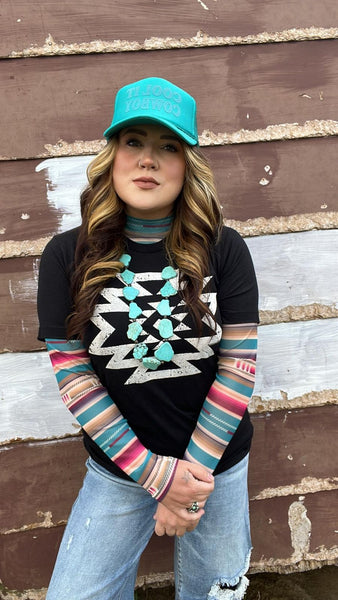 The Simple Aztec Black and White Tee