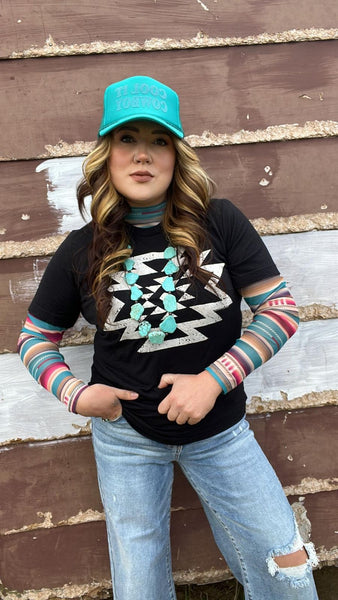 The Wyoming Nights Serape Mesh Top