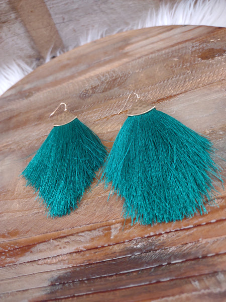 The Flashy Green Earrings