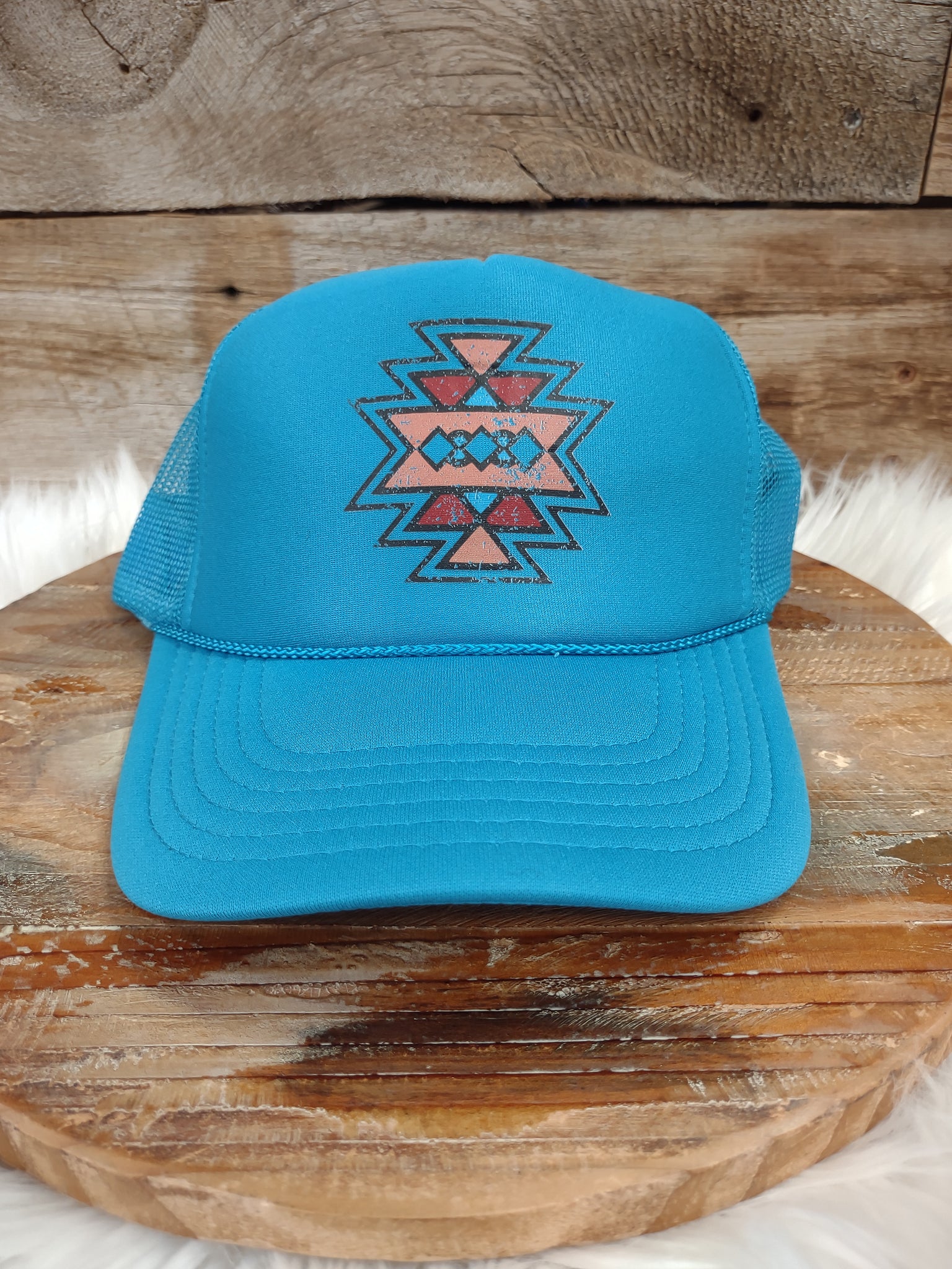 The Aztec Teal Cap