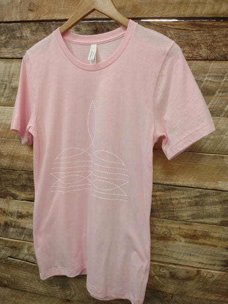 The Boot Stitch Light Pink Tee