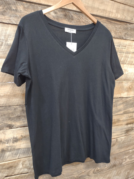 The Just Right Black V Neck Top