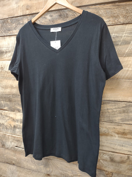 The Just Right Black V Neck Top