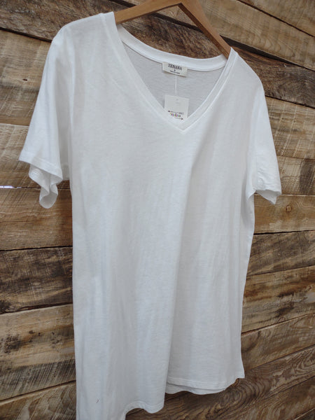 The Just Right White V Neck Top