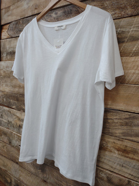 The Just Right White V Neck Top