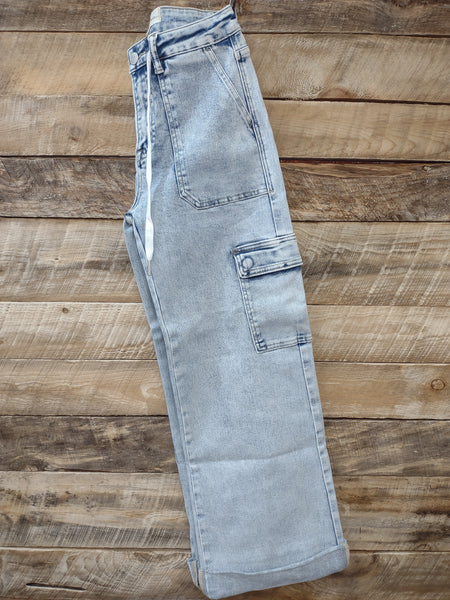 The Shelly High Rise Cargo Jeans