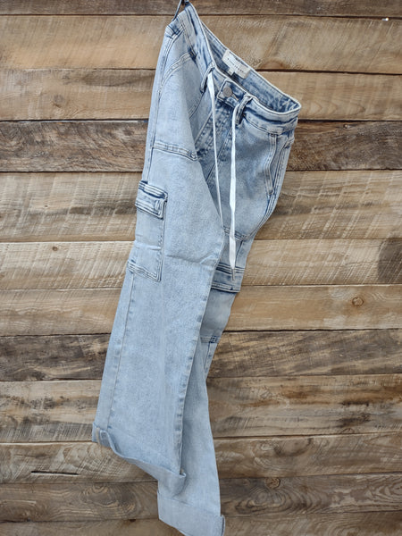 The Shelly High Rise Cargo Jeans