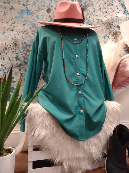 The Kingman Turquoise Top Cardigan