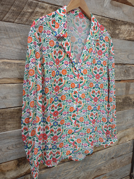 The Fiesta Floral Top Cardigan